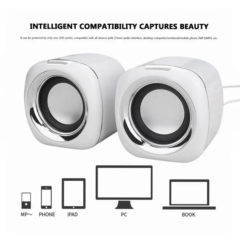 مكبر صوت كمبيوتر USB للكمبيوتر المحمول ، مضخم صوت ، مشغل موسيقى سلكي ، مكبرات صوت ، صوت جهير عميق ، مكبر صوت