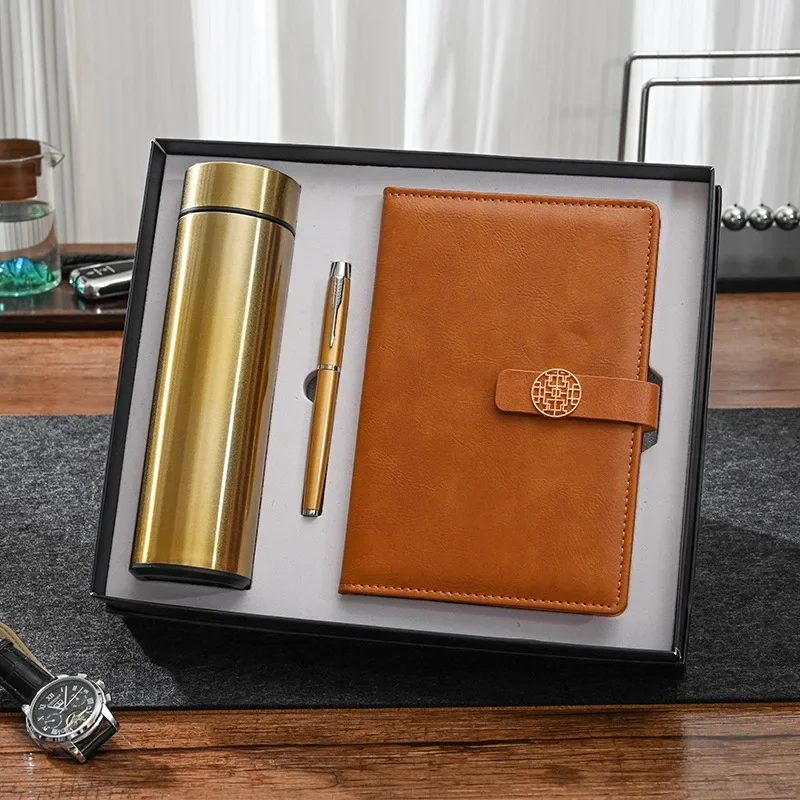 Thermos Mug & Metal Pen Notebook Corporate  Promotional Gift Set  тетради  time management planner  weekly planner