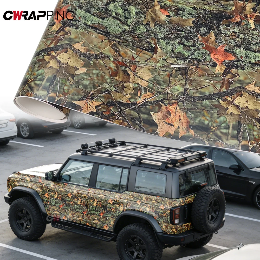 

Leaf Camouflage Film Vinyl for Motorcycle Helmets Automotive Vinyl Wrap Car Accessory Motorcycles Exterior Car Stickers Sticker