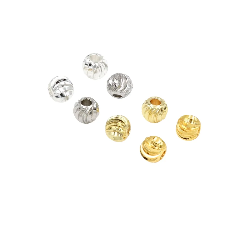 A Pack 925 Sterling Silver Round Loose Corrugated Spacer Beads for Jewelry Making DIY Necklace Bracelet Ring Earring Crafts image 5