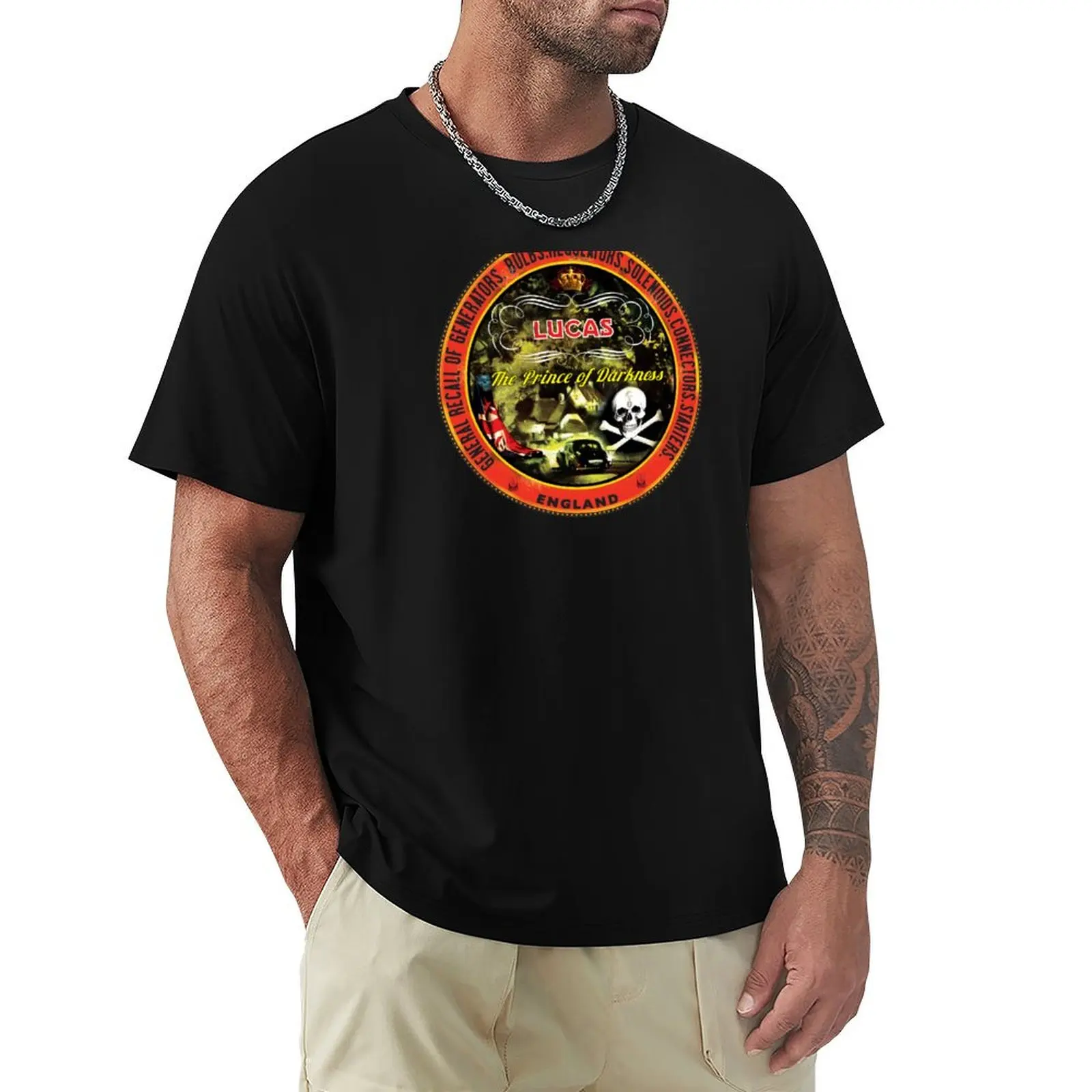 Lucas Electric uk The Prince of Darkness T-Shirt man t shirt luxury T-Shirt
