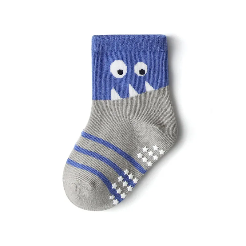6 أزواج من الجوارب للأطفال غير القابلة للانزلاق على شكل ديناصور كرتوني لطيف للأولاد جوارب أرضية مريحة تسمح بمرور الهواء للأطفال الصغار الذين يتعلمون المشي #5