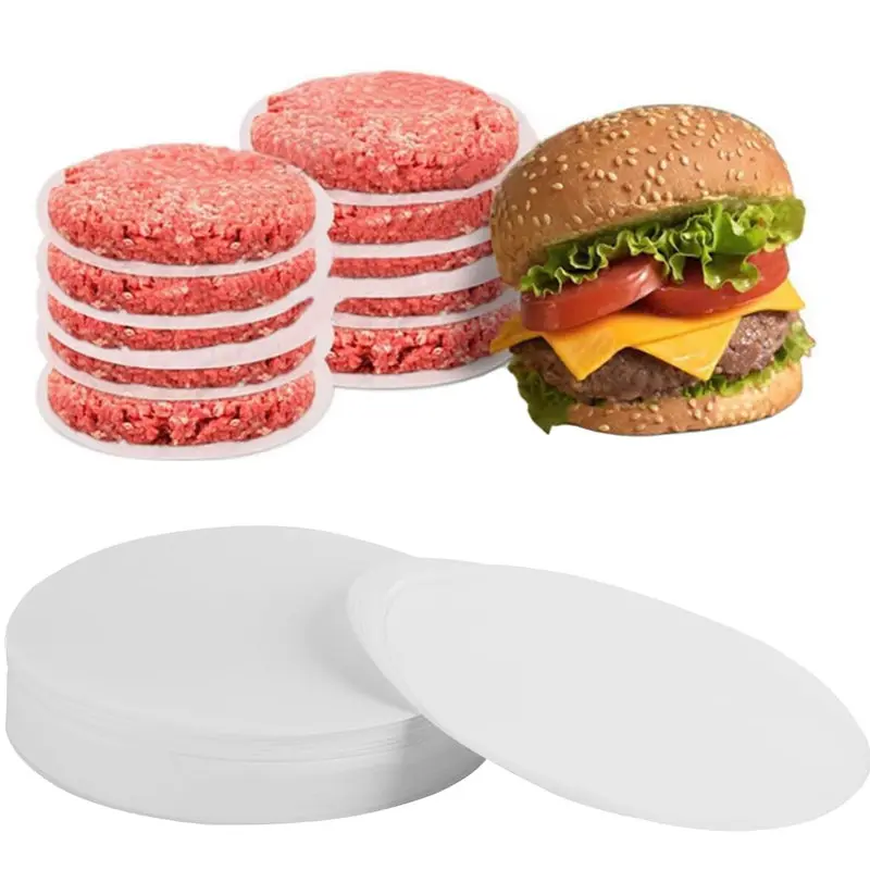 100pcs 9-25cm Baking Paper Liner BBQ Oven Patty Hamburger Paper Cake Non-Stick for Springform Pan Toaster Oven Tortilla Press