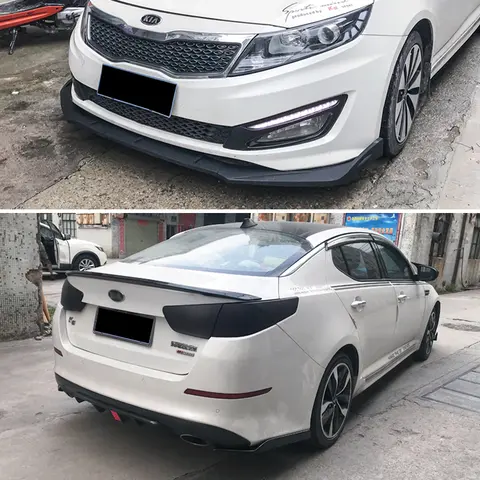 기아 옵티마 K5 2011-2015 자동차 스타일링 프론트 범퍼 스플리터 립 바디 키트 스포일러 사이드 스커트 익스텐션 리어 랩 앵글