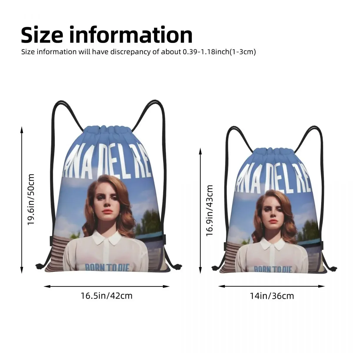 Lana Del Ray Singer Drawstring Backpack Sports Gym Sackpack Water Resistant Born To Die String Bag for Cycling