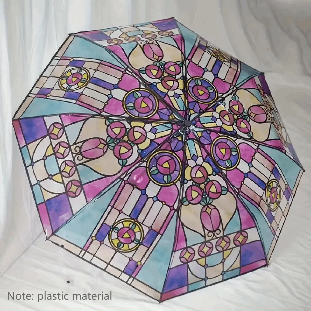 1pc-Korean Transparent Umbrella Folding Automatic Open And Close Umbrella Mori Three-fold Student Sunny Umbrella