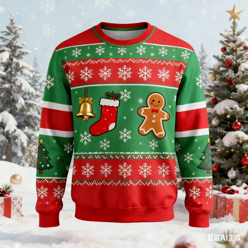 عيد ميلاد سعيد 2026 هوديس رياضي جديد عصري للرجال والنساء ، هوديس مطبوعة فضفاضة ودافئة لخريف وشتاء