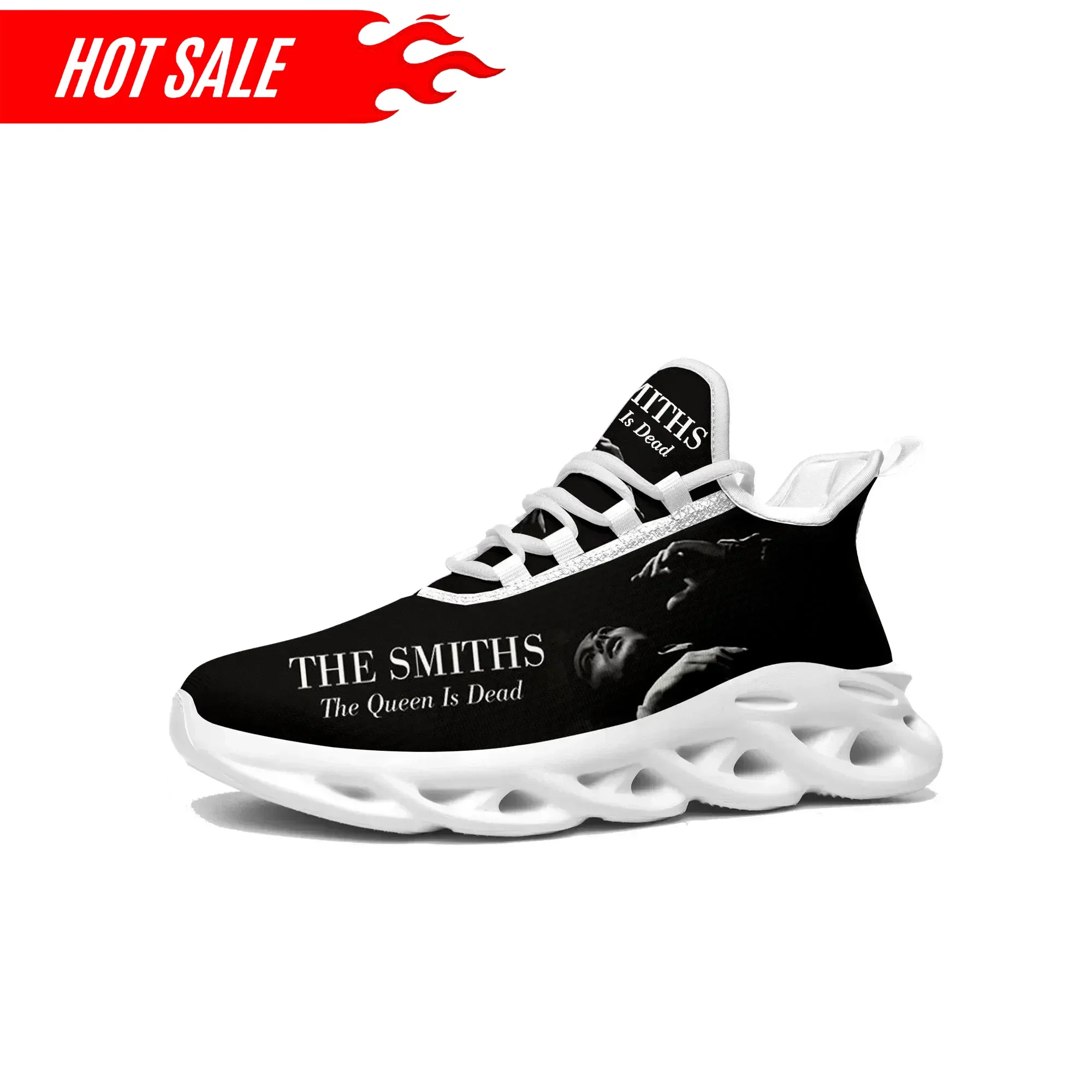 

Hot The Smiths Rock Band Flats Sneakers Mens Womens Sports Running Shoe Morrissey Sneaker Lace Up Mesh Footwear Tailor-made Shoe