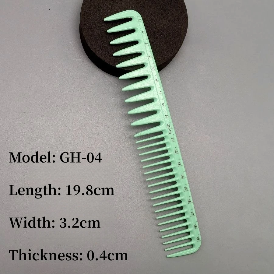 Breiter Zahnkamm mit Skala, Friseur-Haarschnittkämme, strukturierte Haarbürste für Herren, Friseursalon, grobe Zähne, Haarschneide-Styling-Bürste – Detail 8