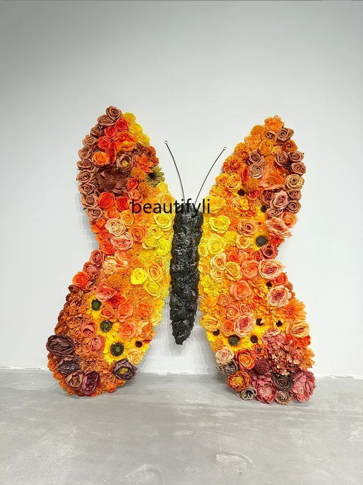 12Wedding Props Large Butterfly Decoration Shopping Mall Art Gallery Layout Artificial Flower Butterfly Soft Decoration Ornamen