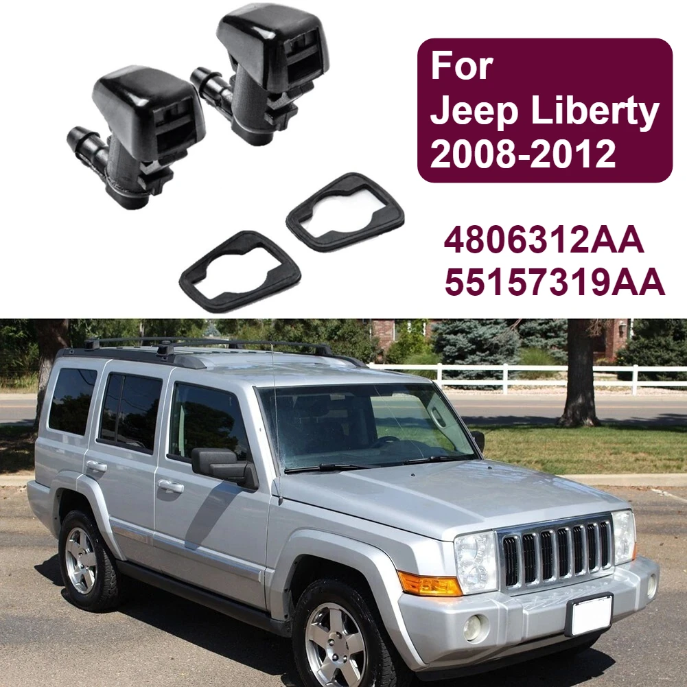 

2 x Windshield Washer Nozzle Jet Spray For Jeep Liberty 2008 2009 2010 2011 2012 4806312AA, 55157319AA