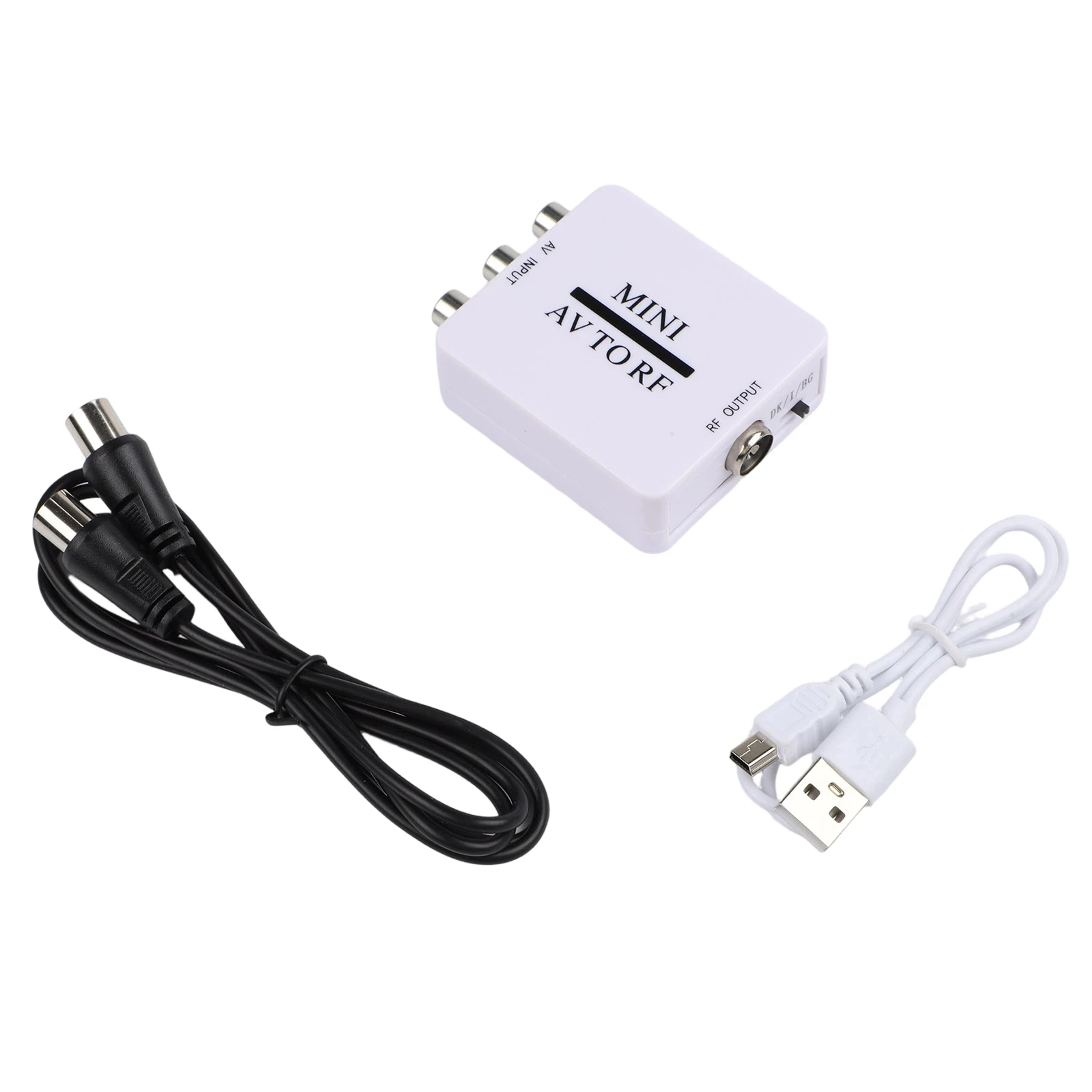 Coaxial Adapter AV To RF Modulator Composite To RF Adapter AV Composite Video Low Power Consumption For DVD Recorder
