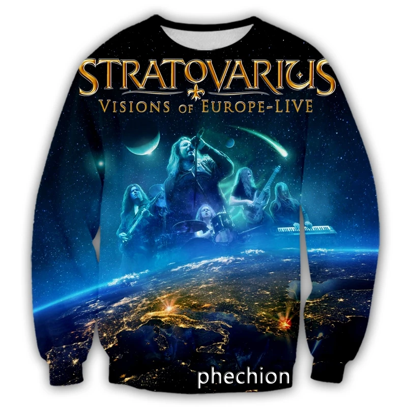 phechion New Fashion Men/Women Stratovarius 3D Print Casual Sweatshirt Streetwear Men Loose Sporting Sweatshirt G38