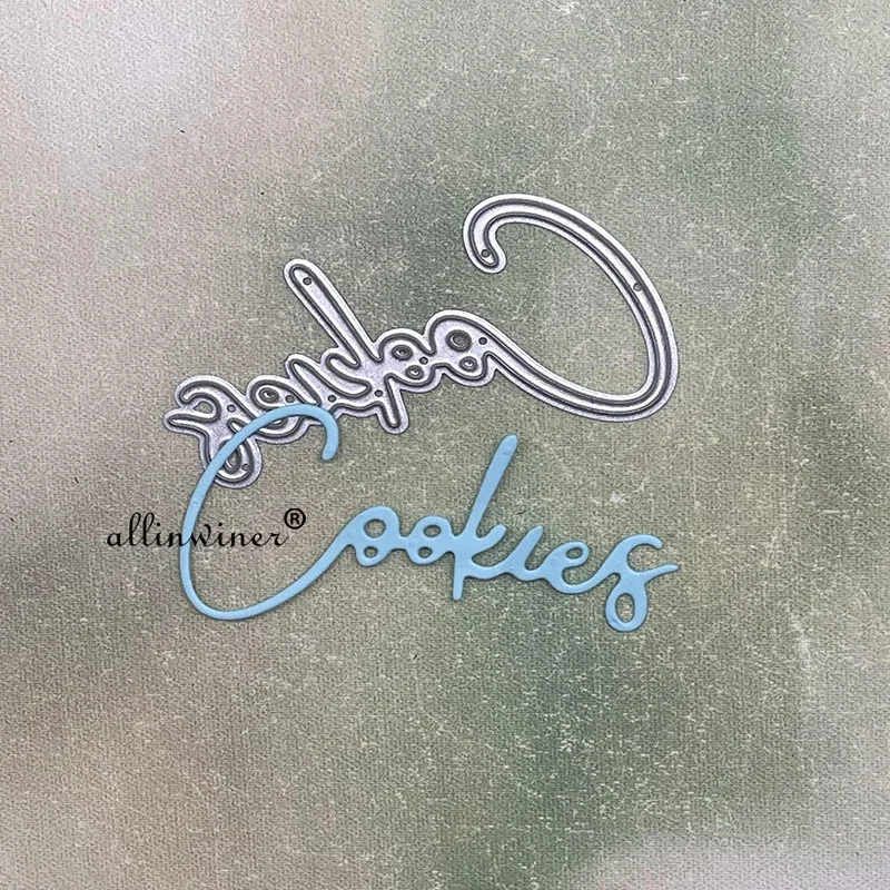 Carbon Steel Cookies Script Text Cutting Dies Word Title Mold for Scrapbook Layouts Journal Paper Craft Projects