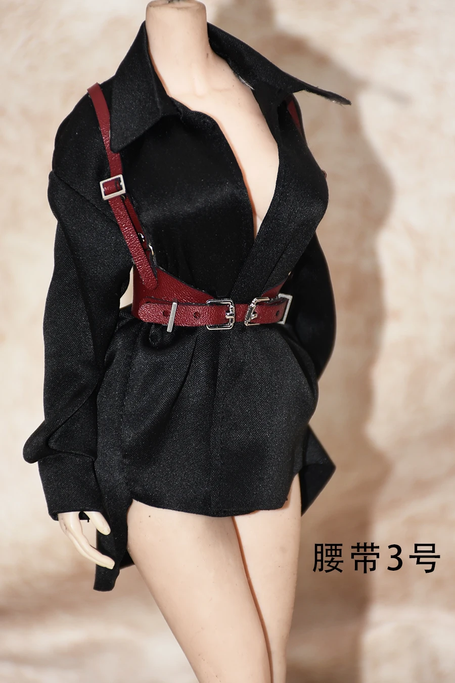 1/6 scale female dolls clothes Satin shirt Carrying belt waist belt for 12'' TBLeague JIAOU DOLL action figure