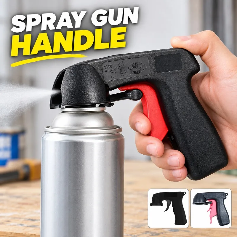 Portable Handle Spray Gun Aerosol Paint Sprayer Auxiliary Painting Tool Universal Plastic Spray Can Grip Holder Vessel