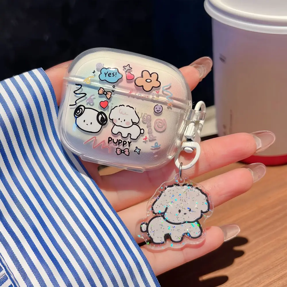 Подходит для Lenovo LP40 TWS, защитный чехол для наушников, гарнитура с рисунком вишневого банта, мягкий прозрачный чехол из ТПУ для наушников с брелоком