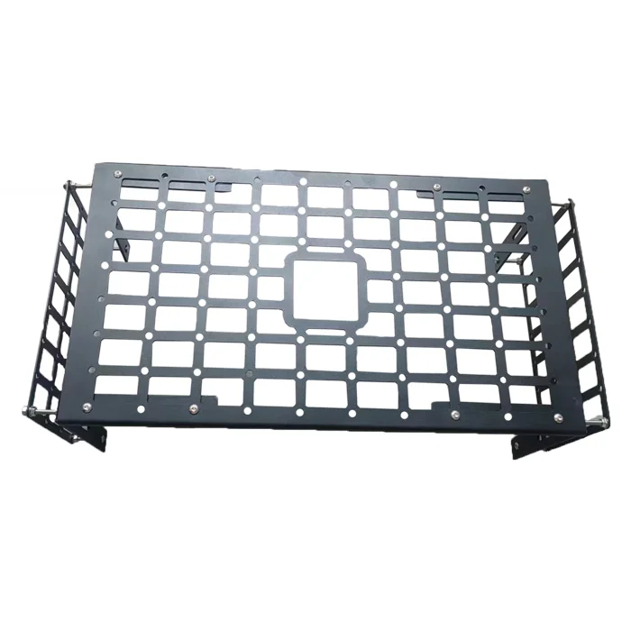 Steel Tailgate Spare Tire Molle Panel For Bronco 2021-2024 Foldable Cargo Shelf Rear Door Storage Luggage Table