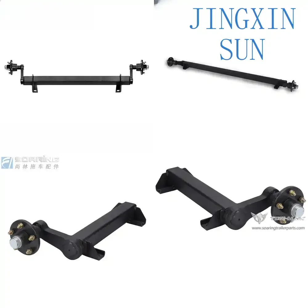 0.5T-2T Trailer Rubber Torque Axle Rear Axle Assembly for Yacht RV Camper Caravan Boat Trailer Wheel Hub 5 Hole 6 Hole Axle