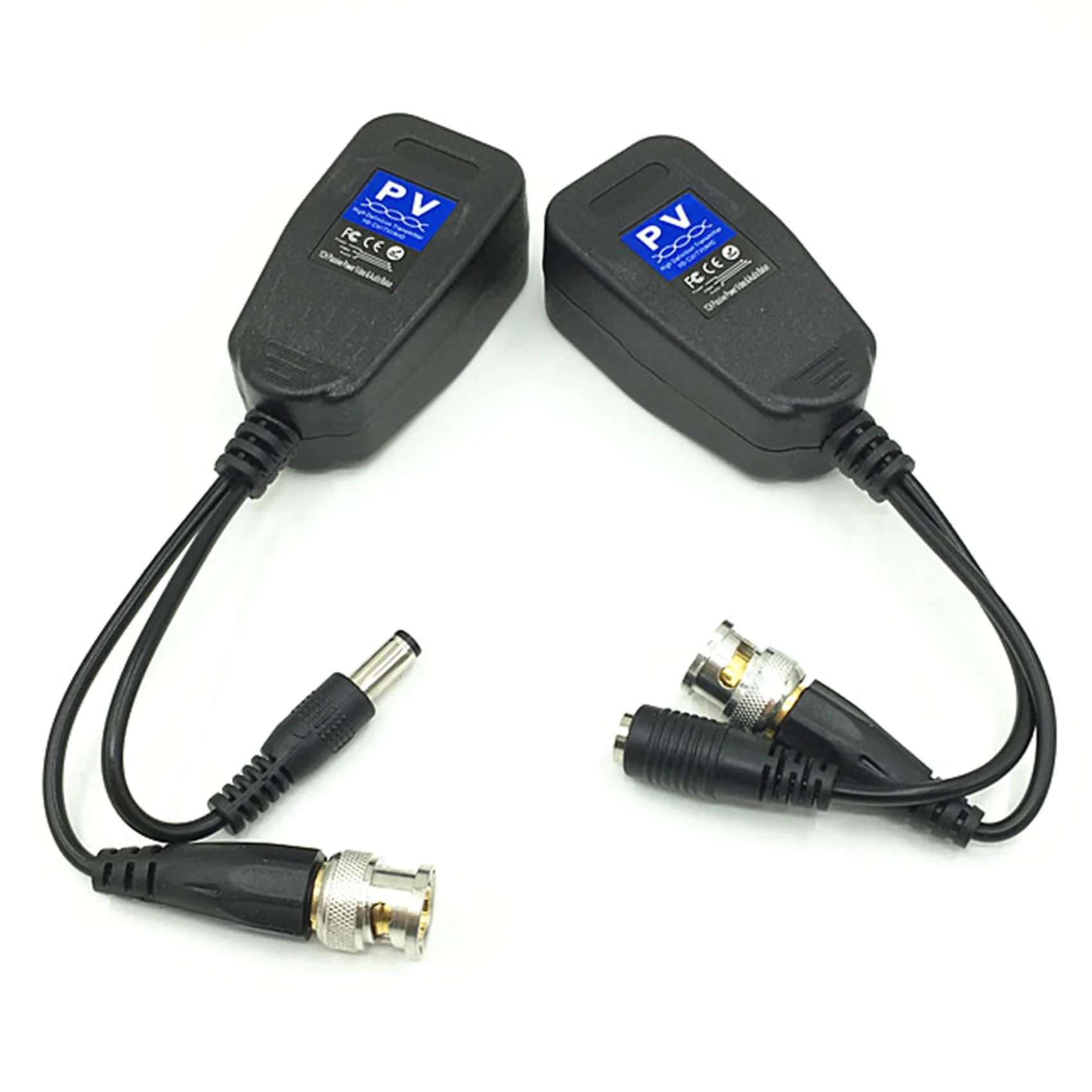 A64I 5 Pairs CCTV Coax BNC Video Power Balun Transceiver to CAT5E 6 RJ45 Connector Coaxial/Analog HD Twisted Pair Transmitter