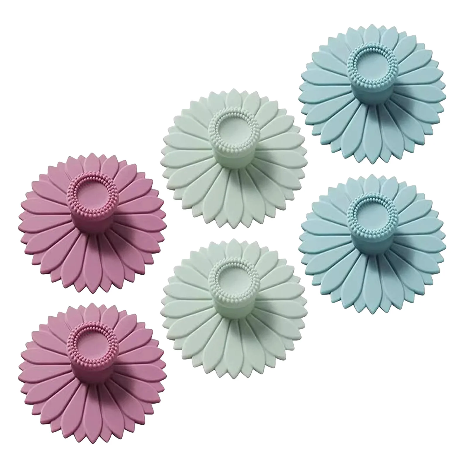 

6 pcs Silicone Cup Covers Reusable Universal Fit For Mug Glass Ceramic Spill-Proof Dustproof Lid Heat Insulated Freshkeeping