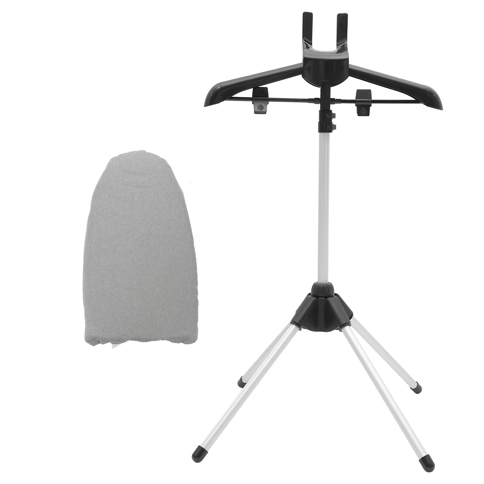

1 Set Adjustable Garment Steamer Hanger Foldable Clothes Drying Rack Ironing Glove Lightweight Wear Resistant Steaming Stand