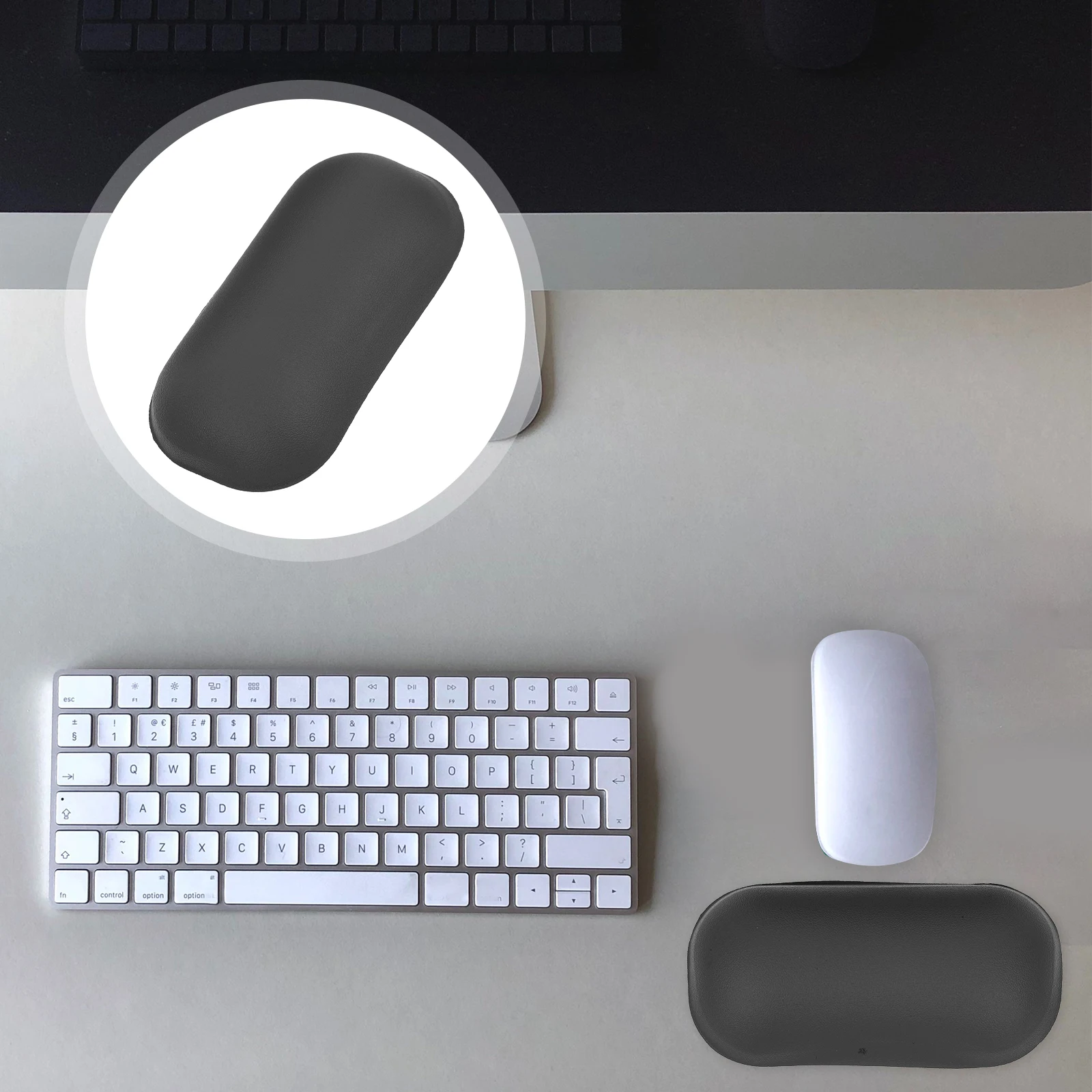 

Wrist Rest Pad Office Mouse Mat Computer Wide Support Black Large Pads for Desk Gel