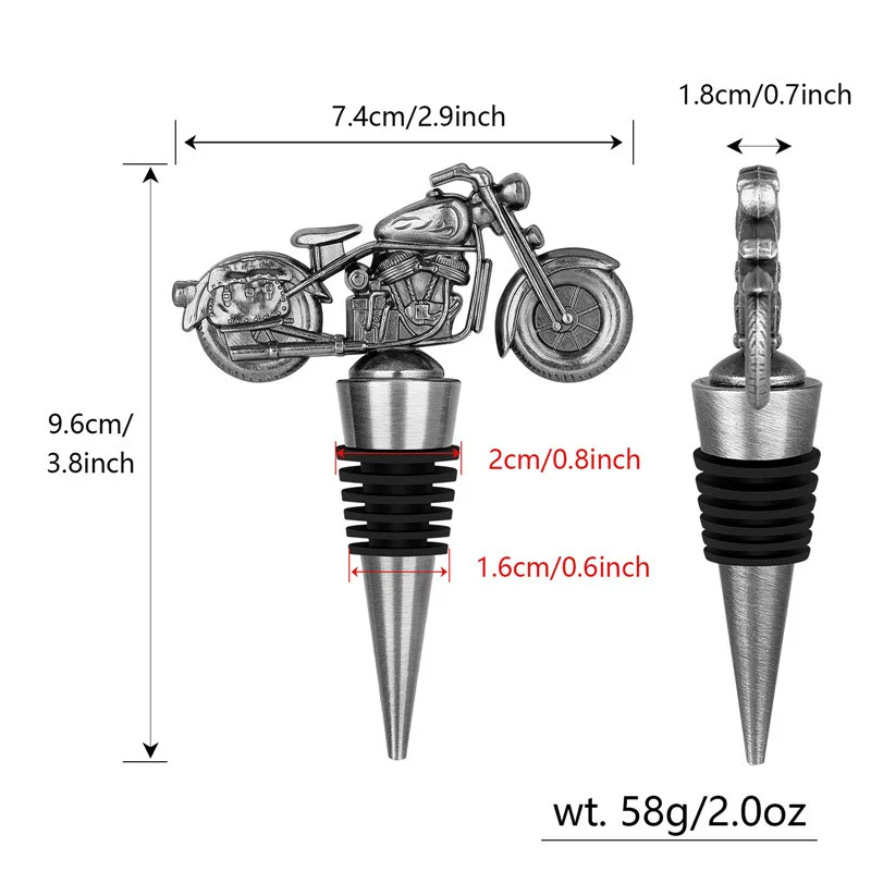 Bronze Flaschen verschluss mit Motorrad form Champagner Sparer Weins topper für Küche Party Club Hochzeit Zubehör Geschenk