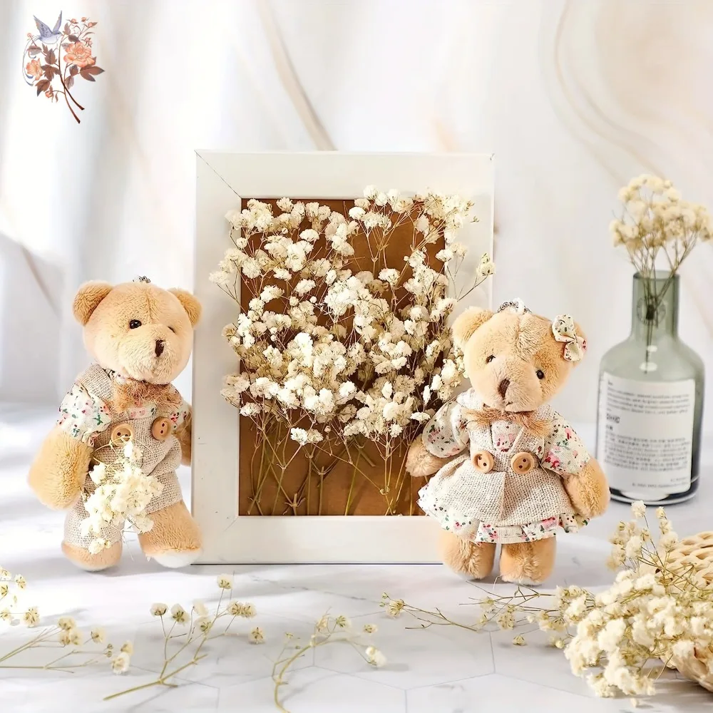 100pcs Mini Baby's Breath ดอกไม้สําหรับเรซิ่นหัตถกรรม DIY ตกแต่งบ้าน real touch Gypsophila ขนาดเล็ก Bundle ประดับของขวัญ