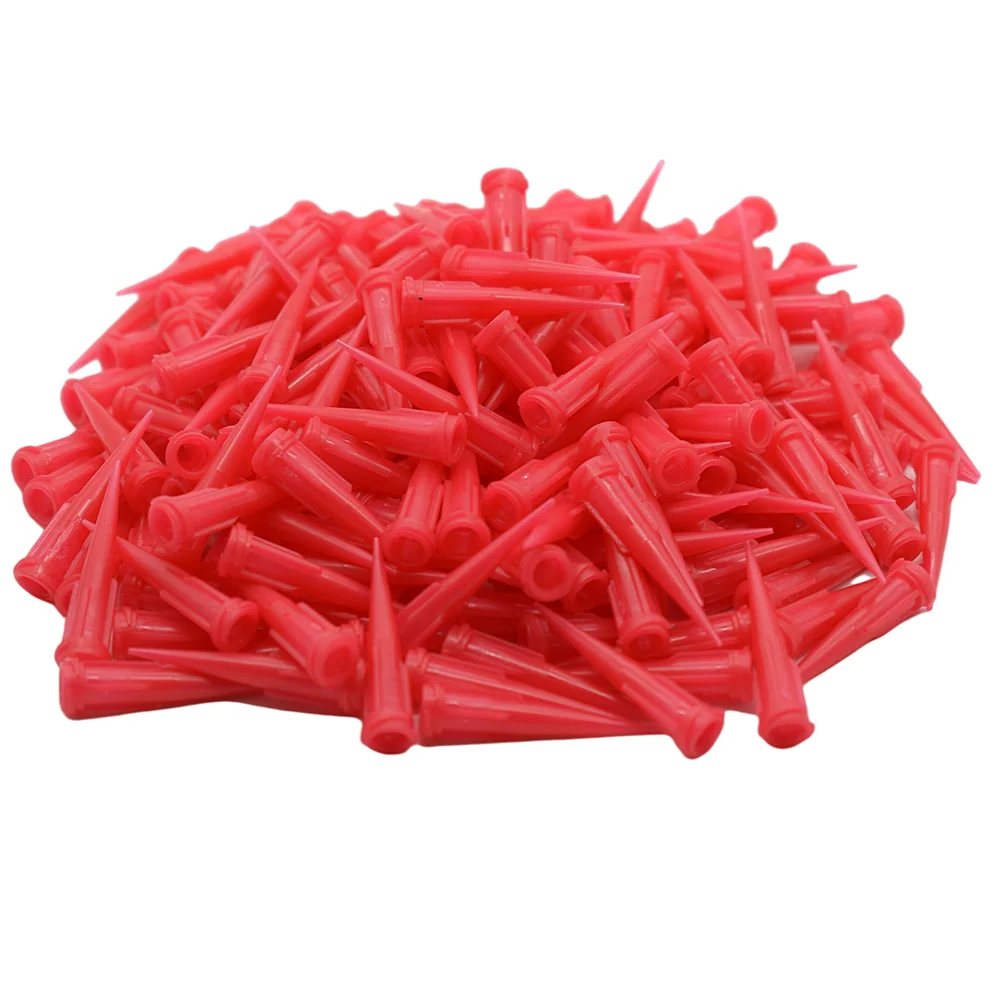 

100/1000pcs 25G Blunt Tips Glues Dispensing Needle Tapered Tips Plastic Needle Glue Sealants Adhesives Dispenser Tapered Needles