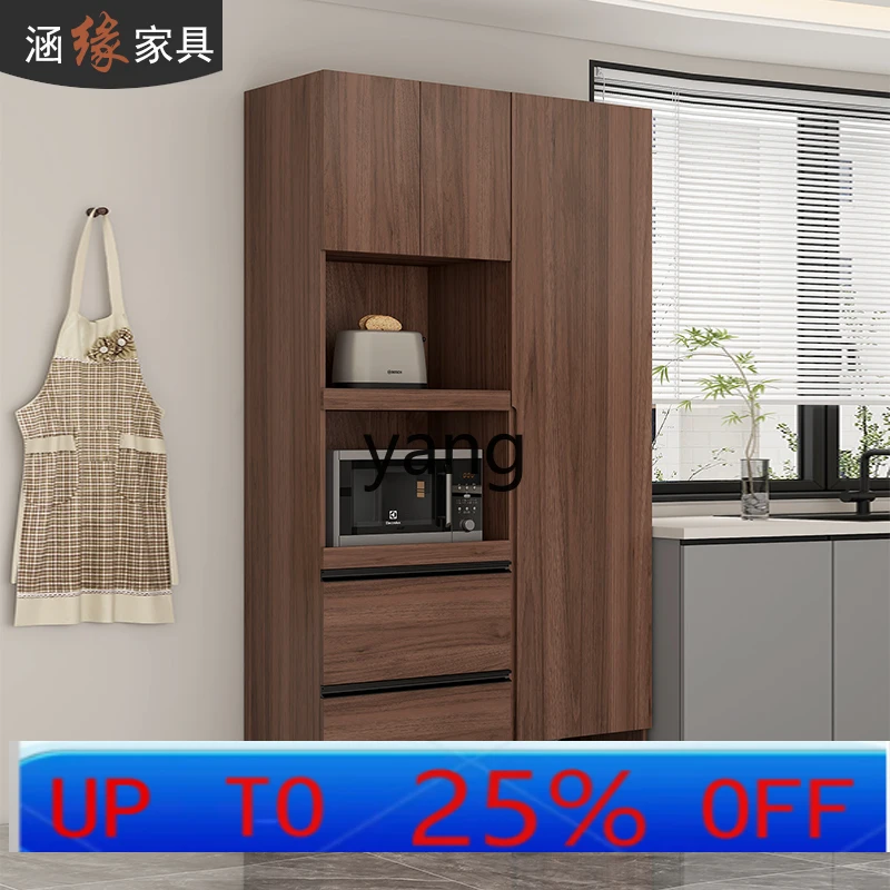 Lhh medieval style dining side cabinet sweeping robot storage cabinet integrated high cabinet against the wall