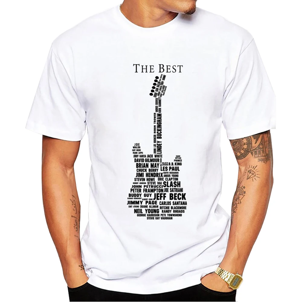 

New TEEHUB Vintage Funny Music Tees Guitar Legends1959 Men T-Shirts Retro Letters Guitar Print Short Sleeve T-Shirt Sport Tops