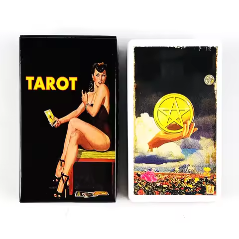 Big Size Tarot Deck 78 Cards Magazines Themed Tarot Card Deck With Guide Book,Halloween and Christmas Party Games Cards