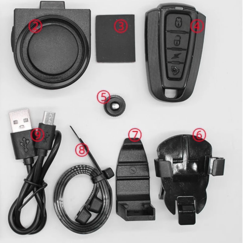 เครื่องตรวจจับการสั่นสะเทือนของจักรยานไร้สาย USB ชาร์จได้, ระบบเตือนภัยจักรยานรถจักรยานยนต์