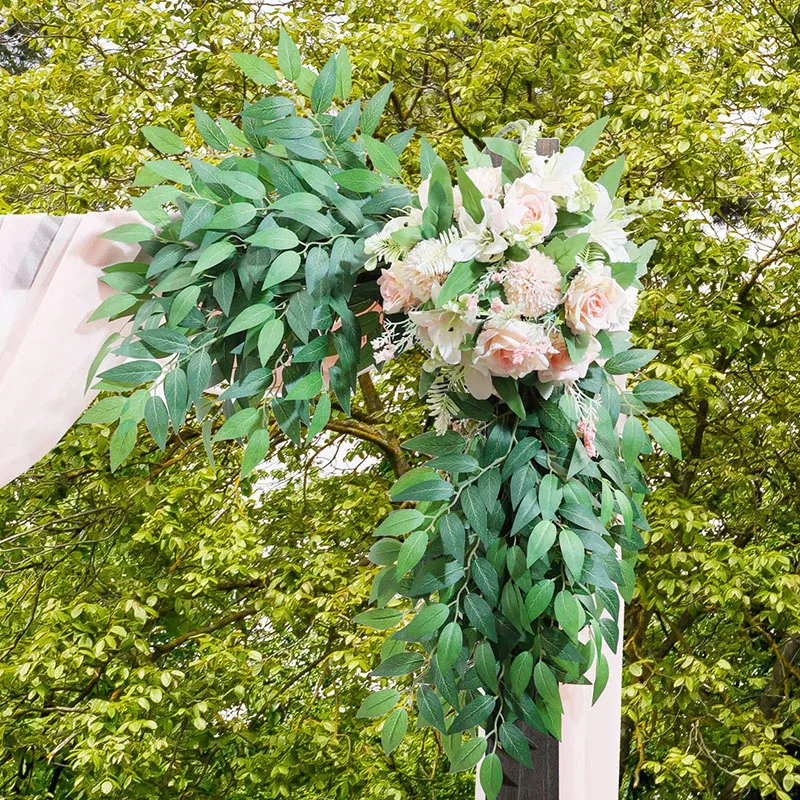 10 Stück künstliche Pflanzen, italienisches Ruscus-Grün, Stiele, künstliche Strauchbüsche, grüne Blätter, Hochzeitsbogen, Blumenstrauß, Heimzimmer, DIY-Dekoration – Detail 4