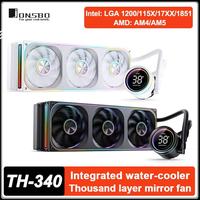 JONSBO TH-360 CPU Liquid Cooling Thousand layer mirror Fan Integrated Water-cooled LGA1700 1200 115X AM5 White Water Cooler