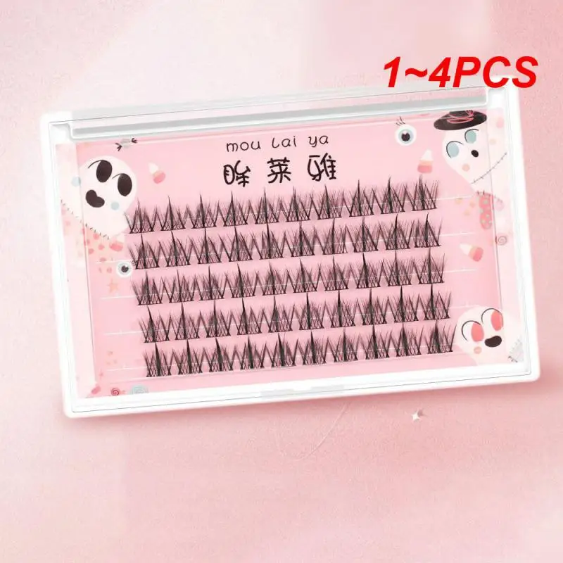 1~4PCS 3d False Eyelashes Nature Easy To Remove Slender No Feeling To Wear Light Thick False Eyelashes Lasting No Makeup