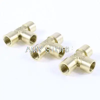 

3pcs 1/8" BSPP to 1/8" BSPP Female Thread T Shaped Hex Nipple Pipe Quick Joints