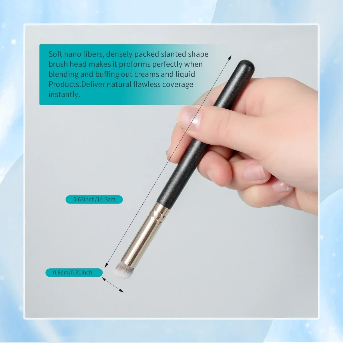 Angled Concealer Makeup Brush Under Eye Makeup Small Foundation Precision Face Blending Brush Soft Bristles Makeup Tools