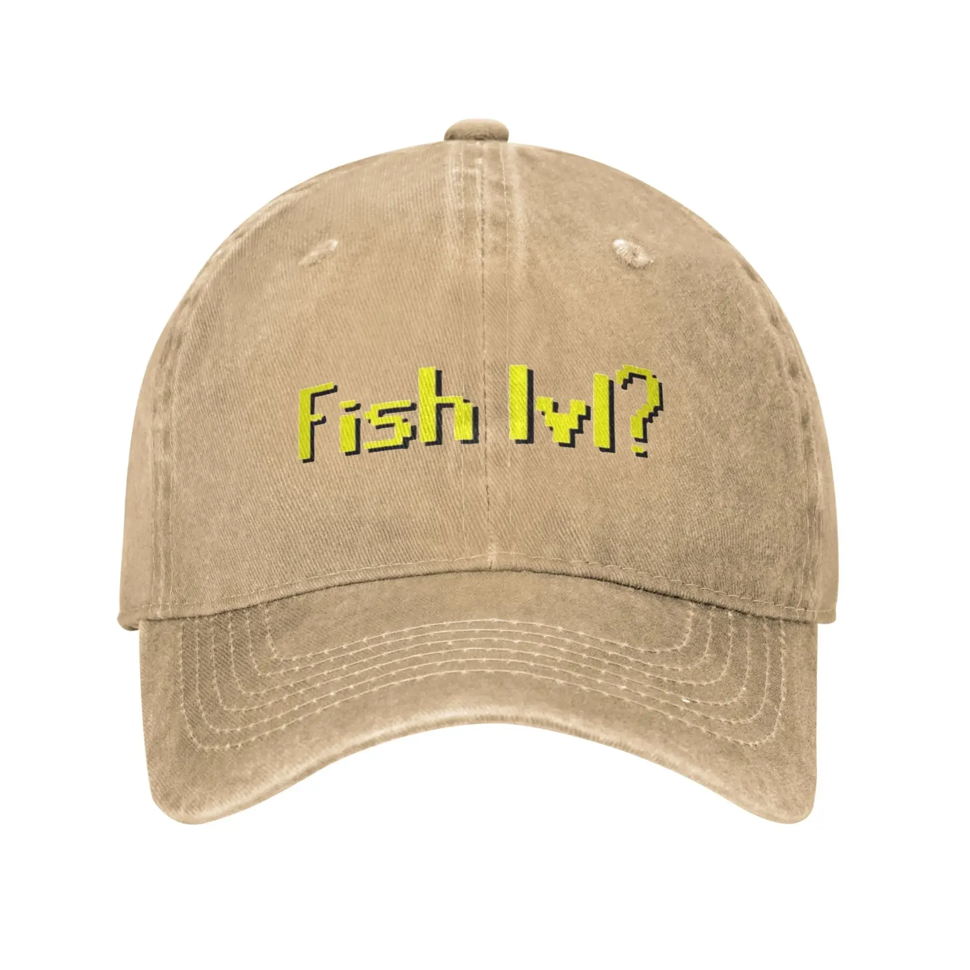 

OSRS Old School Rune-Scapes Fish lvl Бейсболки для мужчин и женщин Потертая хлопковая кепка Snapback Game Регулируемые кепки на открытом воздухе Шляпа