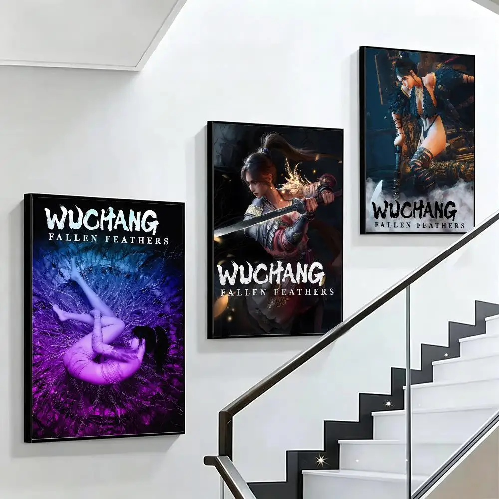 Wuchang Fallen Feathers Poster HD poster black and white simple home decoration suitable for living room bedroom corridor