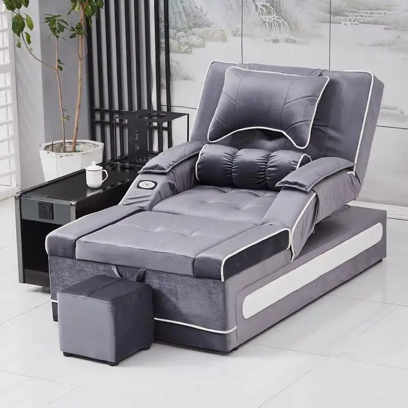 

MORE DESIGN Customize Popular Beauty Nail Salon Furniture No Plumbing Luxury Pink Relax Massage Foot Spa Pedicure Chair