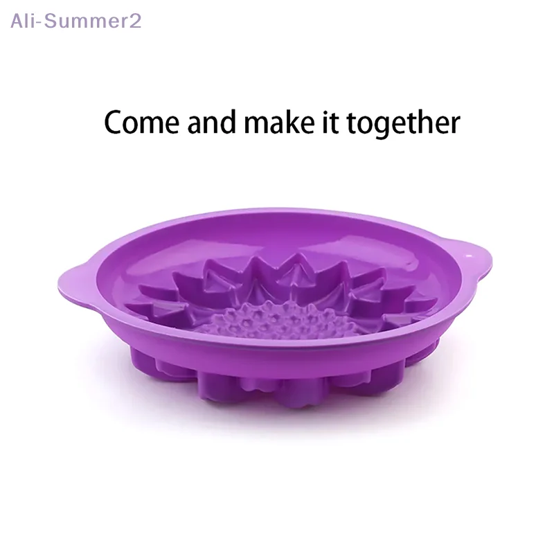 

10 Inch Sunflower Cake Silicone Mold Round Bread Loaf Pizza Toast Pan With Anti-scalding Handle Cake Baking Decorating Tools