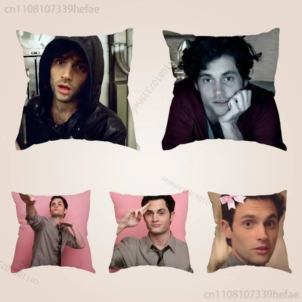 P-Penn Badgley Print Polyester Pillow Case for Valentine gift Home Sofa Cushion Cover Decoration Custom