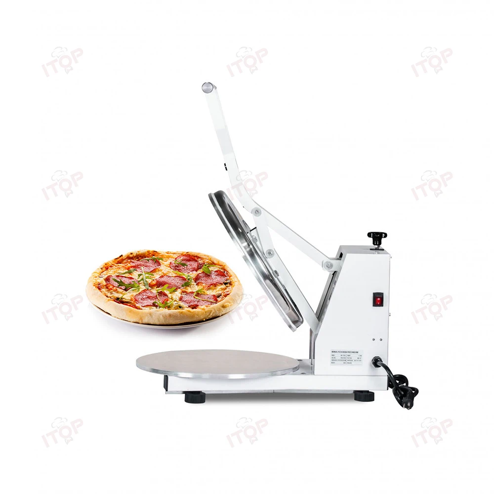 

18" Round Semi Automatic Tortilla Flattening Machine Dough Presser Pizza Base Making Pizza Presser Machine