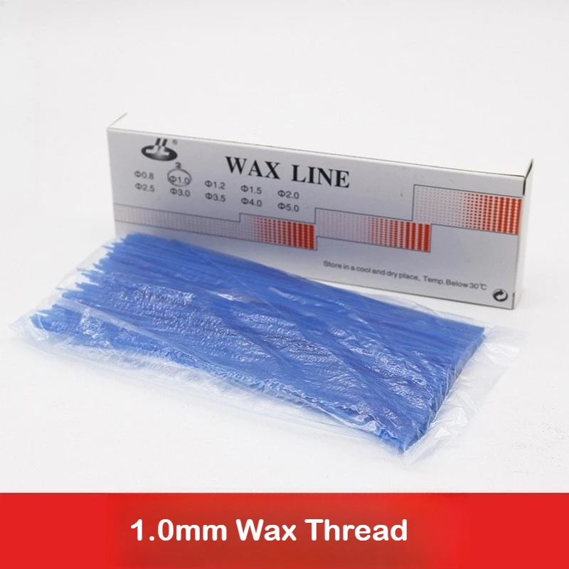 5Packs Dental Laboratory Wax Strips (Sizes: Ø1mm/1.2mm/1.5mm/2mm/2.5mm/3mm/3.5mm/4mm/5mm) for Orthodontic/Denture Modeling