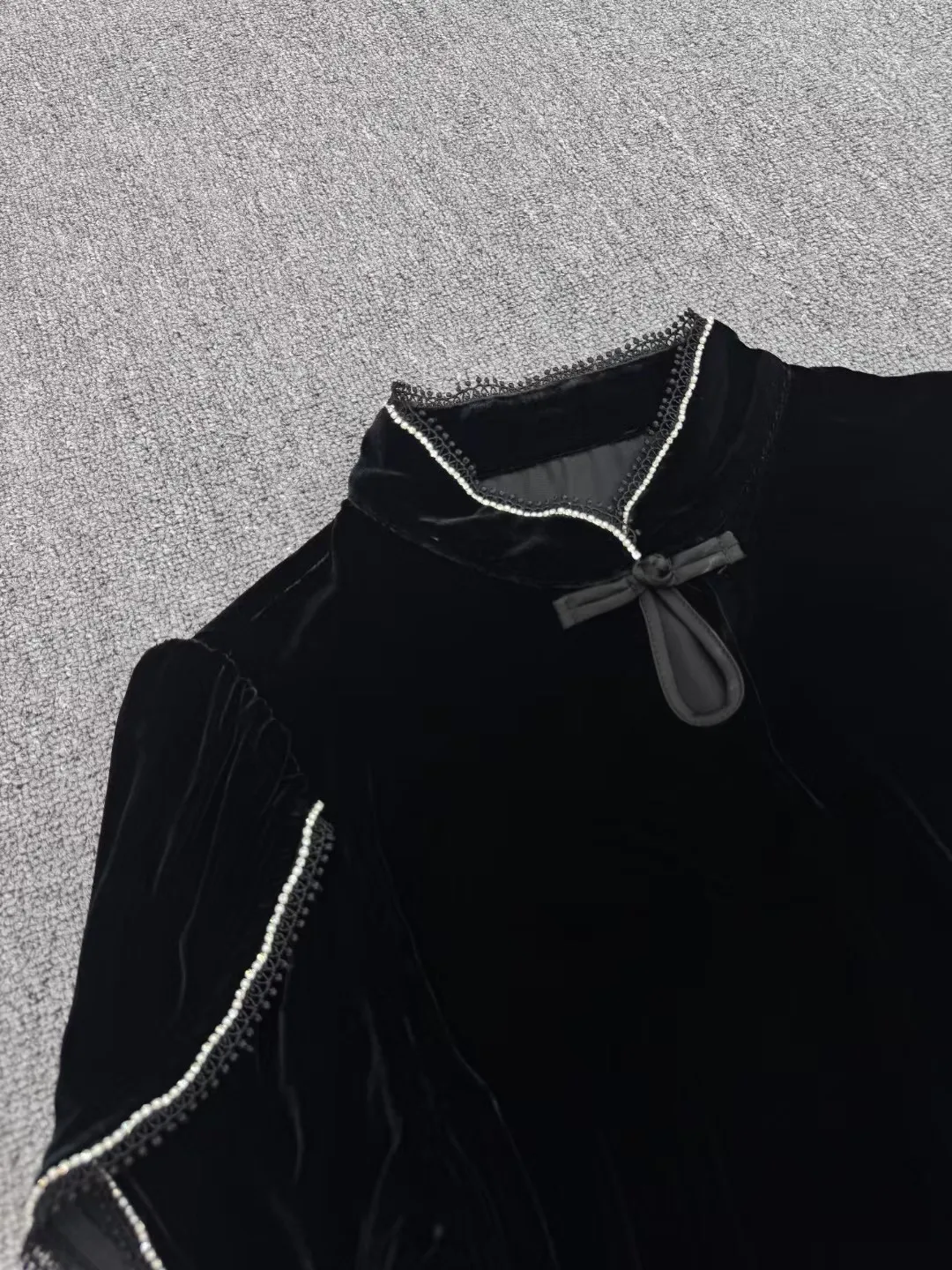 

2025 Women's Clothing Stand collar colorblock Chinese style top 0623