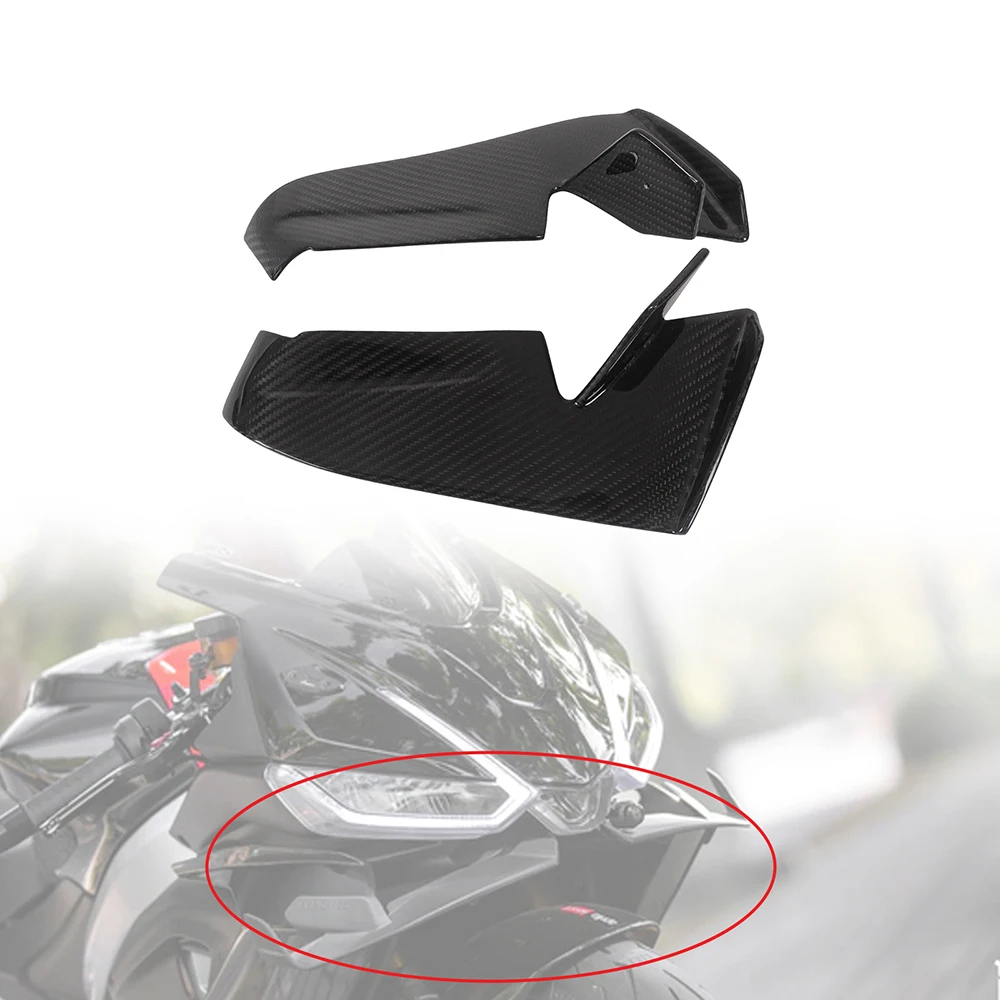 

1Pair Carbon Fiber Spoiler Winglet Gloss/Matt Twill Motorcycle Accessories Front Lip Wind Wing Cover For Aprilia RS 660 rs660