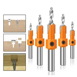 1PC 8MM Shank Drill Bit HSS Woodworking Countersink Router Bit Screw Extractor Remon Demolition for Wood Milling Cutter