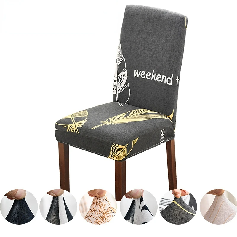 

Home Decor Chair Cover Spandex Elastic Restaurant Chair Cover Floral Printing Universal Hotel